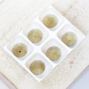 7 mm Preciosa Chaton Rose Crystal Starlight Gold x 6 pc(s)