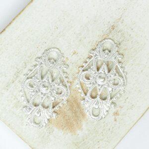 18x28 mm Margaretha Filigree Silver-colored x 2 pc(s)