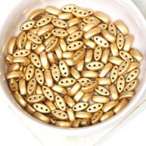 3x8 mm 3-hole Cali Beads Bronze Pale Gold x 50 pc(s)