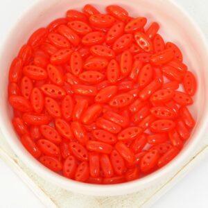 3x8 mm 3-hole Cali Beads Red Opal x 50 pc(s)