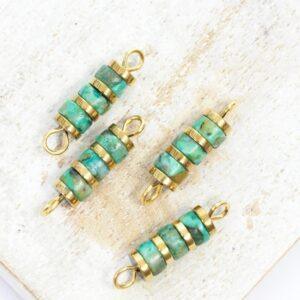 4.5x17 mm Oriental Connector Malachite Gold-colored x 4 pc(s)