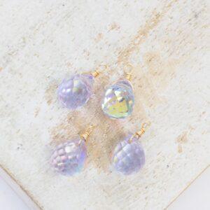 6.5x11 mm Drop Charm Violet AB Gold-colored x 4 pc(s)