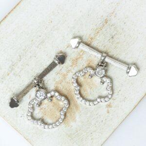 13x18 mm Hidden Hug Toggle Clasp Platinum-colored x 4 pc(s)