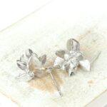 14.5 mm Silent Bloom Eartsud Platinum-colored x 2 pc(s)