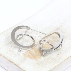 20 mm Elegant Whisper Earstud Platinum-colored x 2 pc(s)