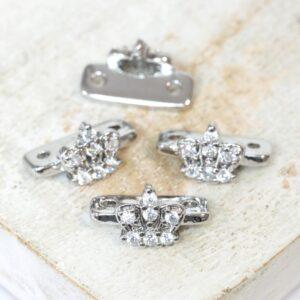 7x12 mm Petal Wing 2 Hole Spacer Bar Platinum-colored x 4 pc(s)