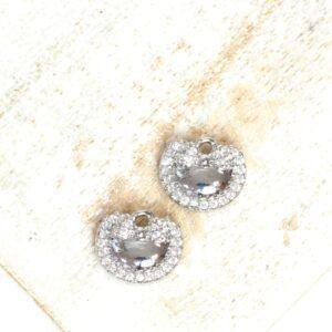 8.5x10 mm Sweet Charm Platinum-colored x 2 pc(s)