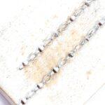 2.3 mm Elegant Pyramid Chain Platinum-colored x 50 cm