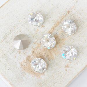 8 mm Preciosa chaton Crystal Argent Flare x 6 pc(s)
