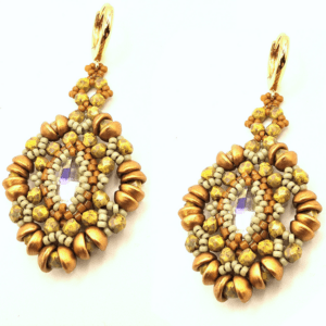 AUTUMN LAKE earrings beading tutorial by Giuliana Verdelli