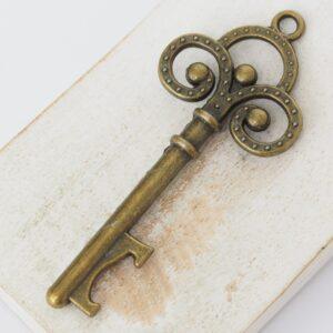28x67 mm Secret Key Charm Antique bronze x 1 pc(s)