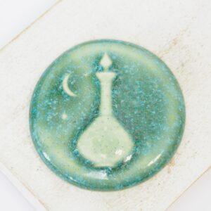 36 mm The Spyโs Elixir Beadingschool Art Cabochon Ocean Jade on light clay x 1 pc(s)