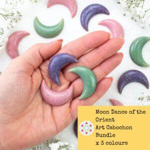 Moon Dance of the Orient Art Cabochon Bundle x 3 colours