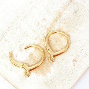 12x15.5 mm Timeless Leverback Earring Gold-colored x 4 pc(s)