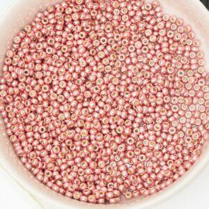 11/0 Miyuki seed beads 4209 Duracoat Galvanized Dark Coral x 5 g