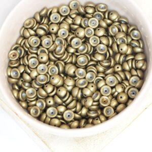 2 x 4 mm Teacup beads  Sueded Gold Cloud Dream x 10  g