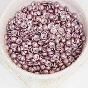 2 x 4 mm Teacup beads Sueded Gold Blackened Pearl x 10 g