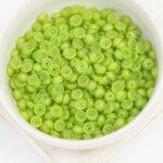 2 x 4 mm Teacup beads  Milky Dark Peridot x 10  g
