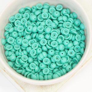 2 x 4 mm Teacup beads Opaque Turquoise x 10 g