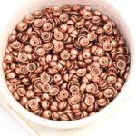 2 x 4 mm Teacup beads Matte Metallic Bronze Copper x 10  g