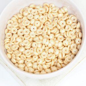 2 x 4 mm Teacup beads Luster - Opaque Champagne x 10  g