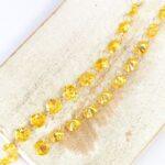 5 mm Waterfall Crystal Chain Jonquil Gold-colored x 20 cm