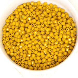 3 mm Fire-polished round beads Mustard x 100 pc(s)