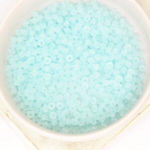3 mm Preciosa bicone beads Silver Aquamarine Matt x 50 pc(s)