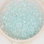 6 mm Preciosa bicone beads Silver Aquamarine x 25 pc(s)