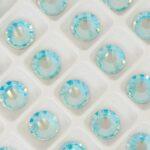 7 mm Preciosa Chaton Rose Silver Aquamarine AB x 6 pc(s)