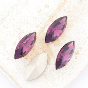 7x15 mm Preciosa Fancy Navette Amethyst x 4 pc(s)