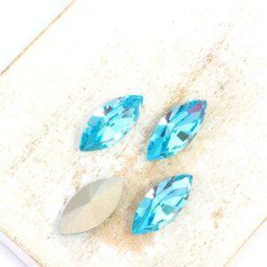 7x15 mm Preciosa Fancy Navette Aqua Bohemica