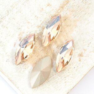 7x15 mm Preciosa Fancy Navette Crystal Honey x 4 pc(s)