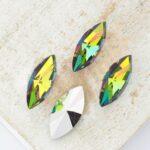 7x15 mm Preciosa Fancy Navette Crystal Vitrail Medium x 4 pc(s)