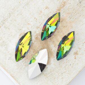 7x15 mm Preciosa Fancy Navette Crystal Vitrail Medium x 4 pc(s)