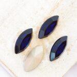 7x15 mm Preciosa Fancy Navette Dark Indigo x 4 pc(s)