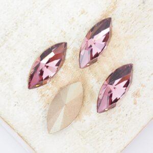 7x15 mm Preciosa Fancy Navette Light Amethyst x 4 pc(s)