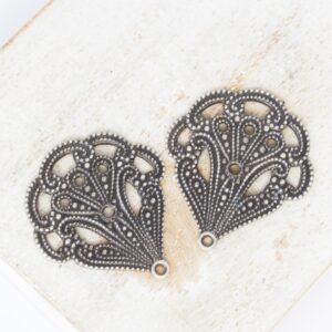 20x22 mm Breeze Filigree Antique silver x 2 pc(s)