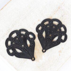 20x22 mm Breeze Filigree Gunmetal Black x 2 pc(s)