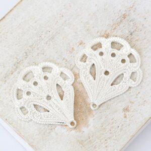 20x22 mm Breeze Filigree Silver-colored x 2 pc(s)