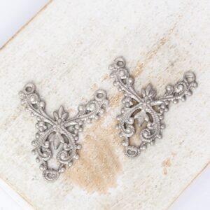 20x23 mm Filigree Connector Antique silver  x 2 pc(s)