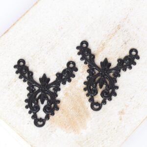 20x23 mm Filigree Connector Gunmetal Black  x 2 pc(s)