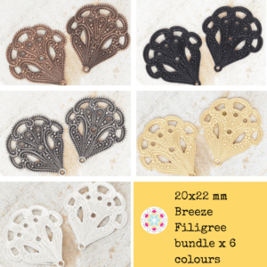 20x22 mm Breeze Filigree bundle x 6 colours