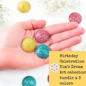 Birthday Celebration Kim's Dream Art cabochon bundle