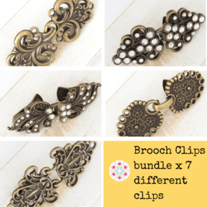 Brooch Clips bundle x 7 different clips