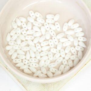 3x6 mm DropDuo Chalk White Shimmer x 100 pc(s)