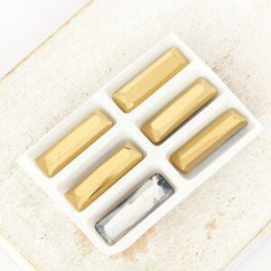 5x15 mm Princess Baguette glass cabochon Crystal Monte Carlo x 6 pc(s)