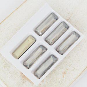 5x15 mm Princess Baguette glass cabochon Satin x 6 pc(s)