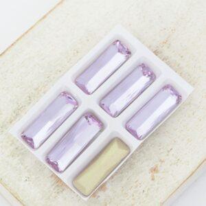 5x15 mm Princess Baguette glass cabochon Violet x 6 pc(s)