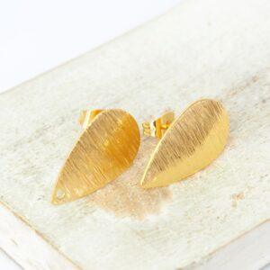 10x18 mm Teardrop Earstud Gold-colored x 2 pc(s)